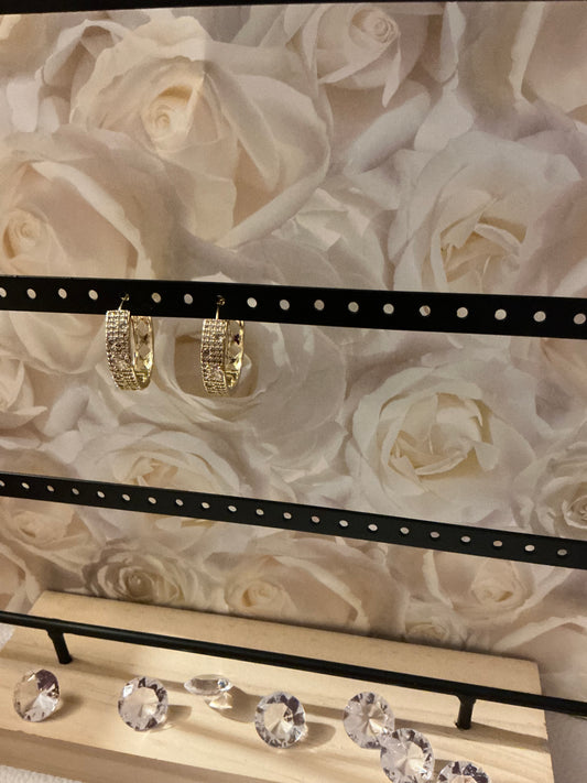 Small crystal hoops